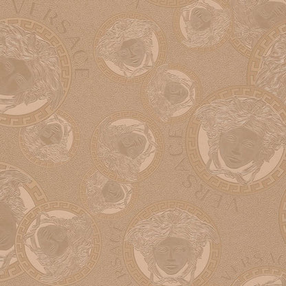 Medusa Plates Amplified Wallpaper (Versace 5 Collection) - Rose Gold