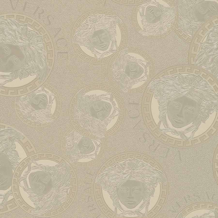 Medusa Plates Amplified - Wallpaper (Versace 5 Collection) - Champagne