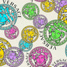 Medusa Plates Metallic Wallpaper (Versace 3 Collection) - Multicolour White