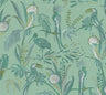 Jungle Birds Vinyl Wallpaper - Green - Discontinuing