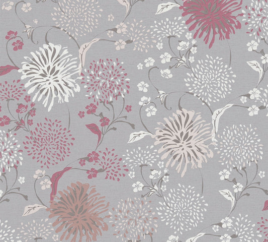 Bloom Wallpaper - House of Turnowsky - Grey/White
