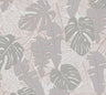 Metallic Monstera Fronds Wallpaper - House of Turnowsky - Beige