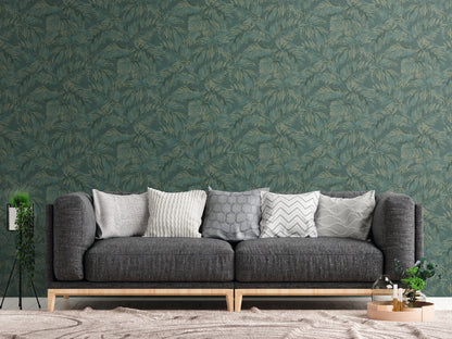 Jade Leaf Wallpaper - Green