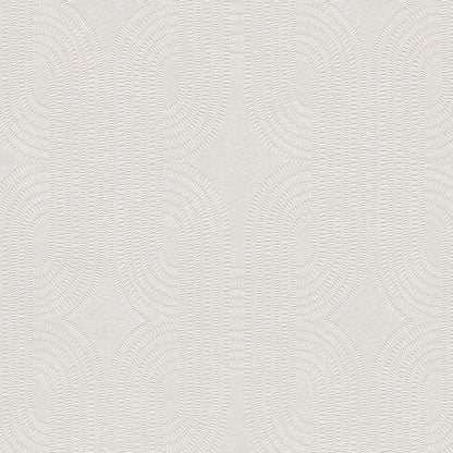 French Affair Wallpaper - White Metallic