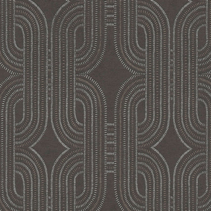 French Affair Wallpaper - Black Metallic