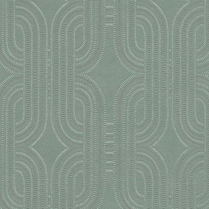 French Affair Wallpaper - Green Metallic