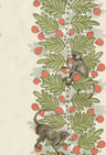 Acacia Monkey Wallpaper - Green/Coral