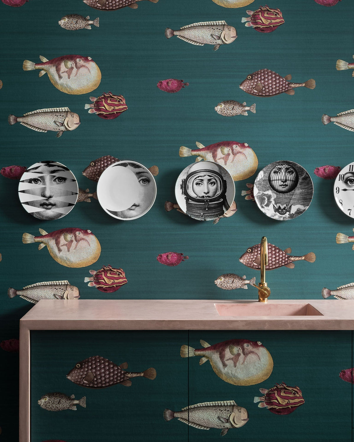 Acquario Fish Wallpaper - Dark Viridian