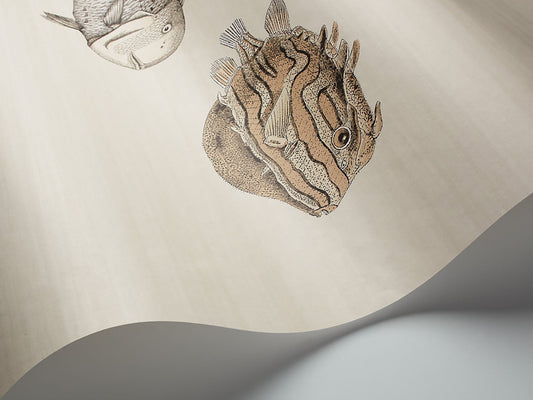 Acquario Fish Wallpaper - Taupe