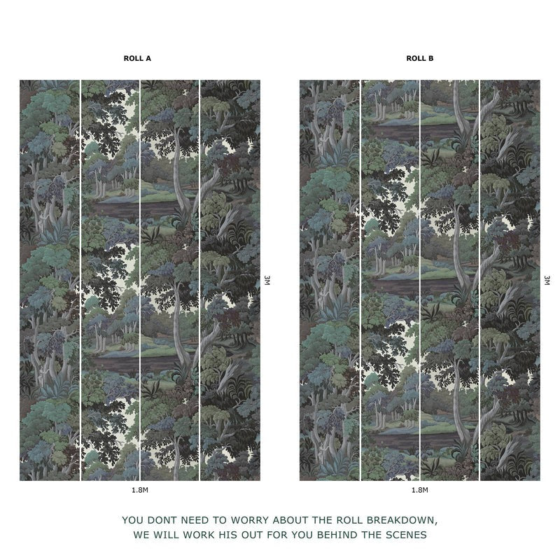 Plantasia Hybrid Mural Wallpaper - House of Hackney - Amazonite