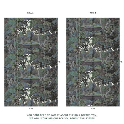 Plantasia Hybrid Mural Wallpaper - House of Hackney - Amazonite