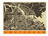 City Map Many Cities - Custom Sized Wallpaper Mural (per m2) - Amsterdam Retro