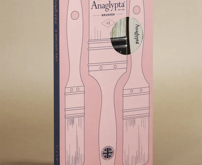 Anaglypta paint Brush - 3 PIECE BRUSH SET
