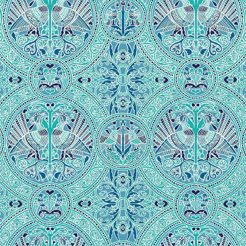 Florence Broadhurst - Arabian Birds - Fabric