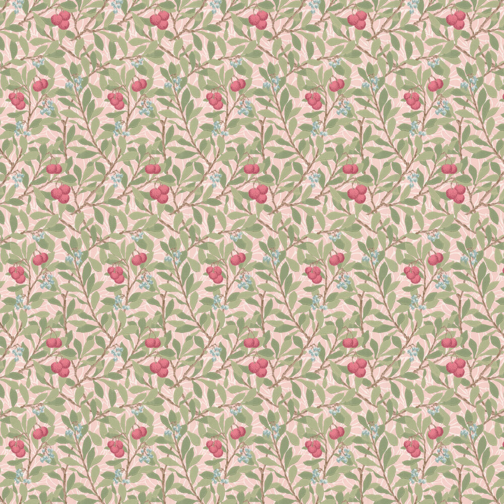 Arbutus by Morris Wallpaper - Cochineal Pink