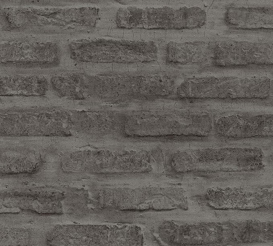 Brick Wallpaper - Ash