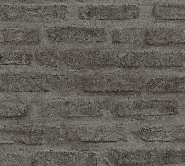 Sample - Brick Wallpaper - Ash