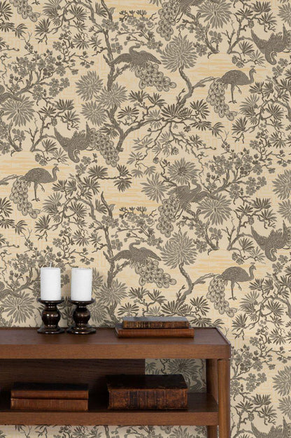 Asian Garden Wallpaper - Beige