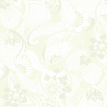 Sample – Aubrey Florence Broadhurst Wallpaper - White/Beige/Grey
