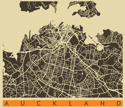NZ or AU Stylised Maps - Custom Sized Wallpaper Mural (per m2)