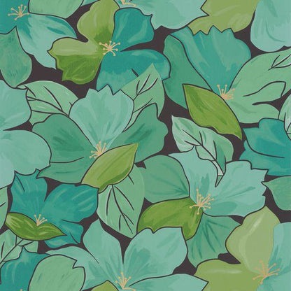 August Flower Power Wallpaper - Green - Discontinuing