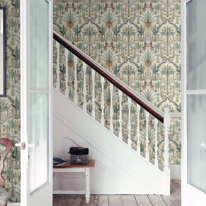 Oasis Villa Wallpaper - Emerald
