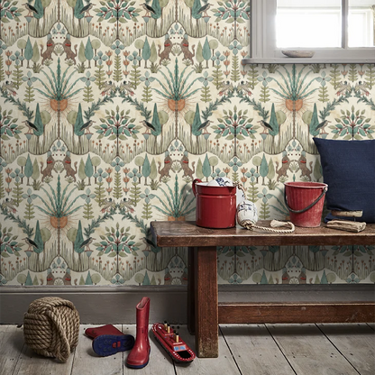 Oasis Villa Wallpaper - Emerald