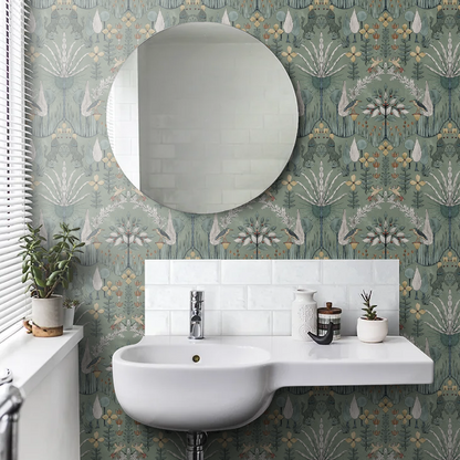 Oasis  Villa Wallpaper - Celedon