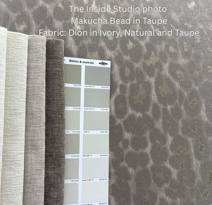 Makucha Bead Wallpaper - Taupe