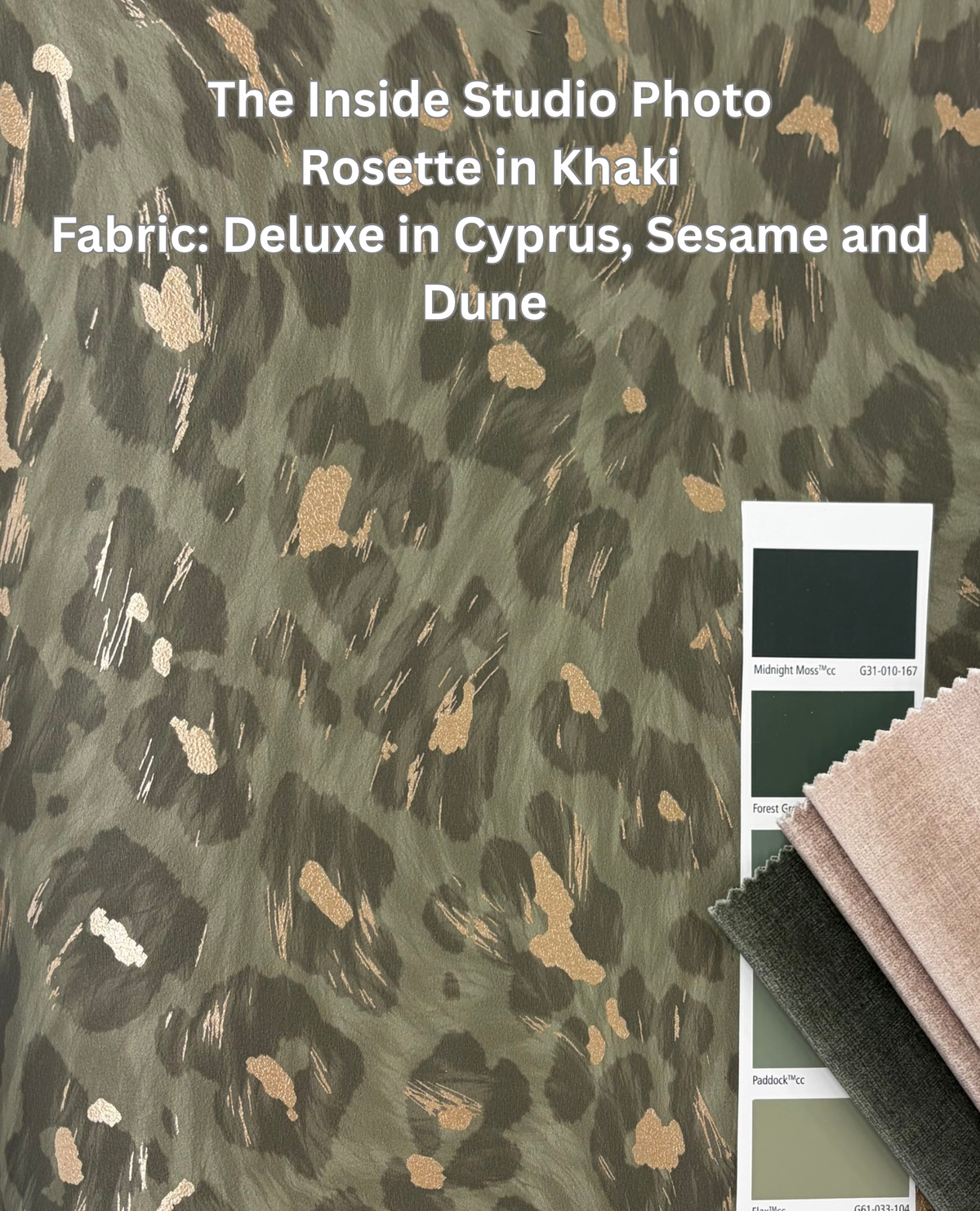 Rosette – Leopard Print Wallpaper – Khaki