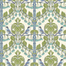 Bird & Cherries Wallpaper - Blue Green