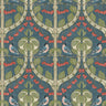 Birds & Cherries Wallpaper - Indigo