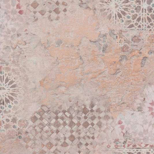 Barcelona Mosaic Wallpaper - Brown - Orange