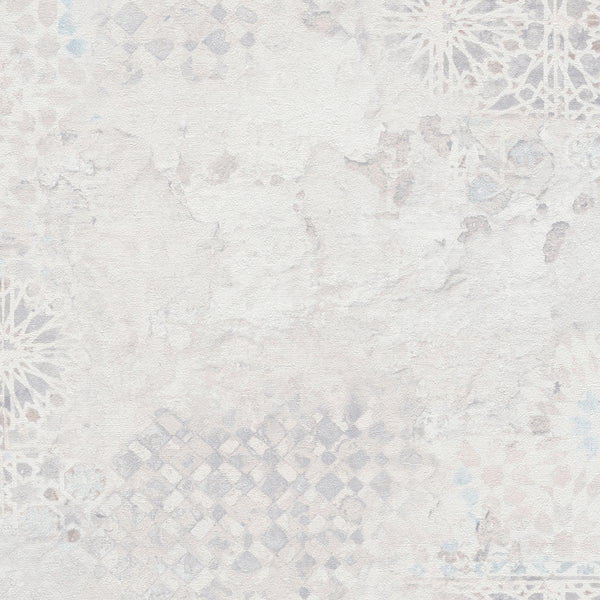 Sample - Barcelona Mosaic Wallpaper - Grey