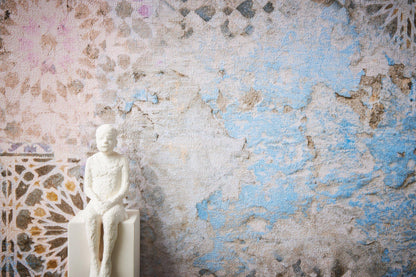 Barcelona Mosaic Wallpaper - Beige/Brown/Blue