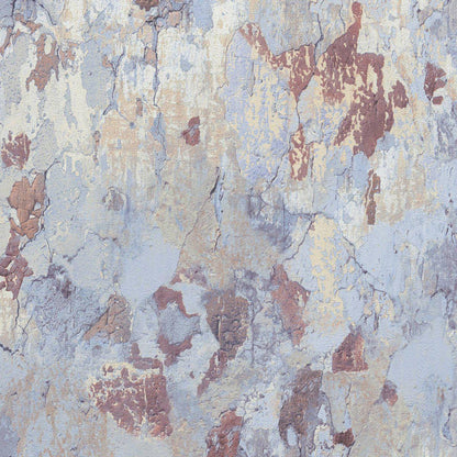 Barcelona Plaster Wallpaper - Beige - Blue - Rust