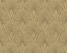 Art Deco Baroque Fans Wallpaper - Beige/Gold