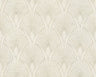 Art Deco Baroque Fans Wallpaper - Cream/Metallic -Last 2 Rolls