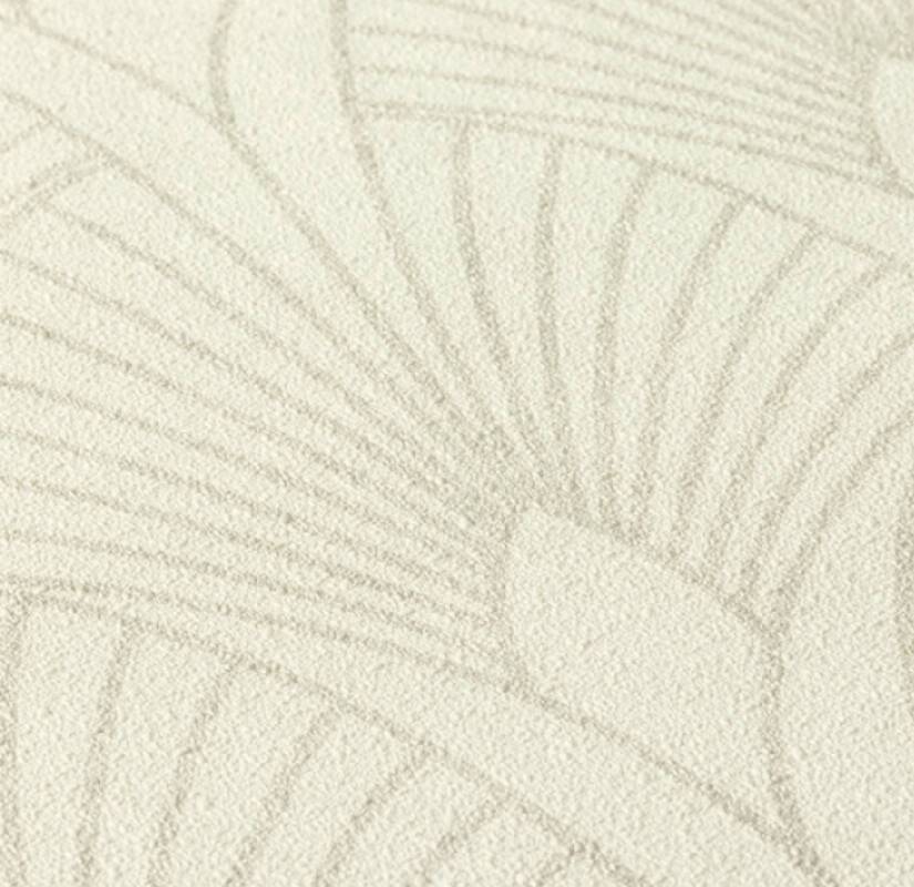 Art Deco Baroque Fans Wallpaper - Cream/Metallic -Last 2 Rolls