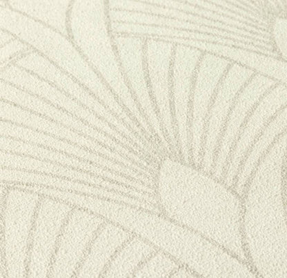 Art Deco Baroque Fans Wallpaper - Cream/Metallic -Last 2 Rolls