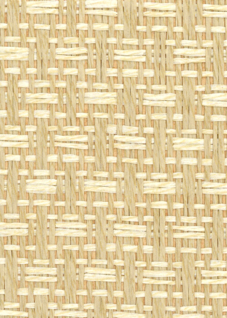 Basket Case - Grasscloth Wallpaper - Buff Up