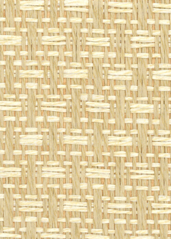 Sample - Basket Case- Grasscloth Wallpaper - Buff Up