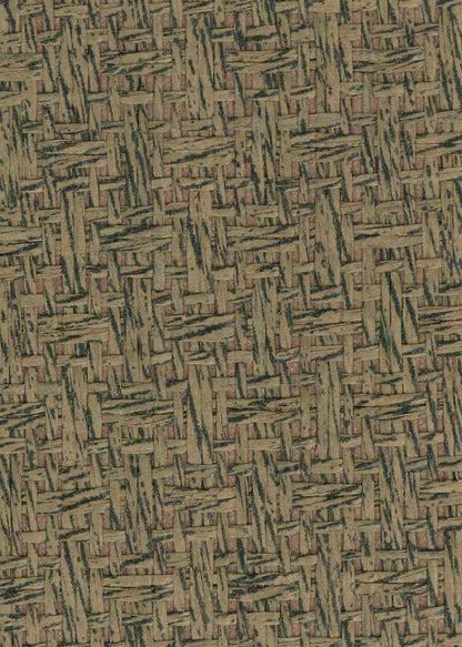 Basket Case - Grasscloth Wallpaper - Chocolate
