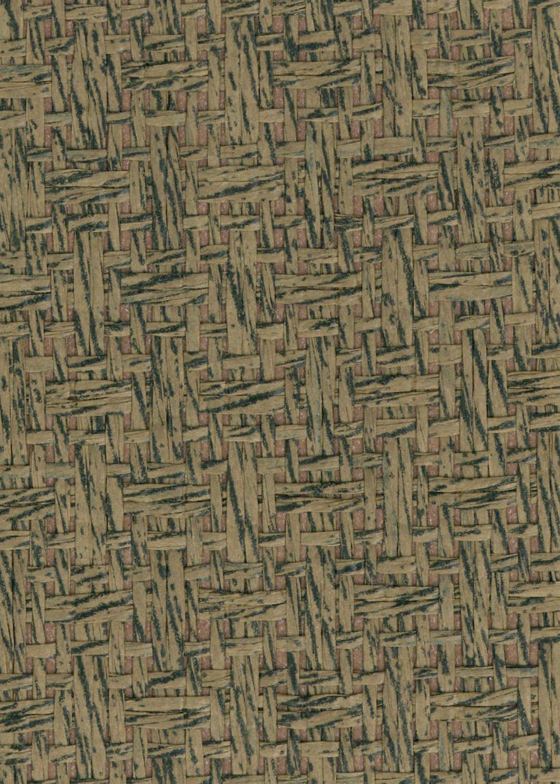 Sample - Basket Case- Grasscloth Wallpaper - Chocolate