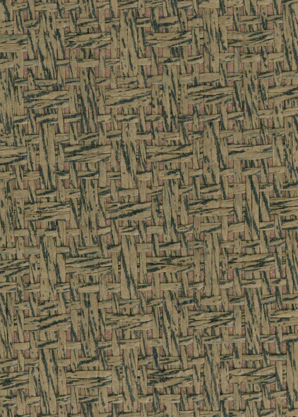 Sample - Basket Case- Grasscloth Wallpaper - Chocolate