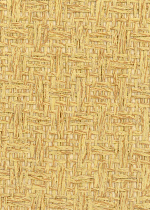 Sample - Basket Case- Grasscloth Wallpaper - Golden Sand