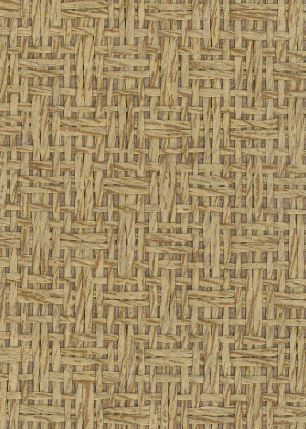 Sample - Basket Case- Grasscloth Wallpaper - Latte