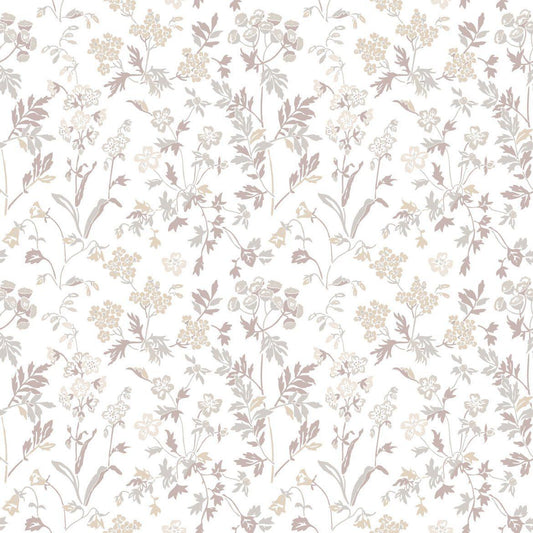 Juni Scandinavian Wallpaper - Beige/White - Discontinuing