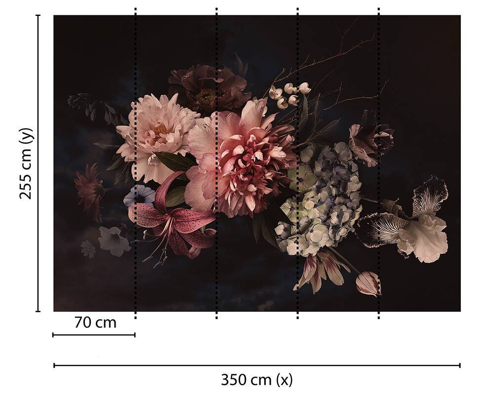 Blossom Living Walls - Blossom 1  - Custom Sized Wallpaper Mural (per m2)