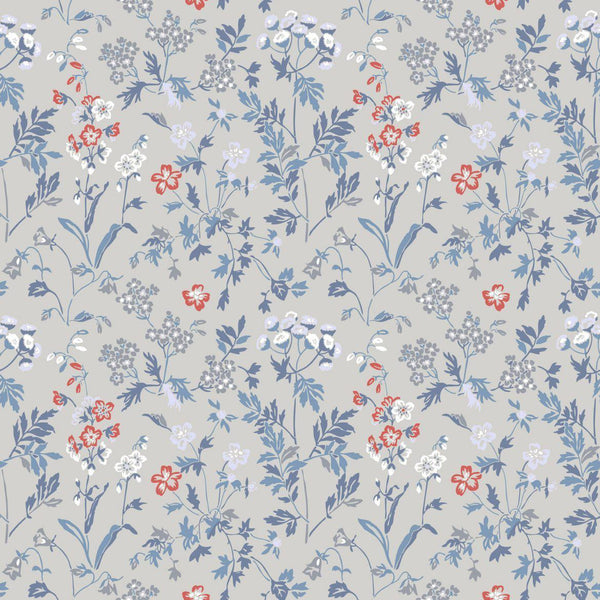 Sample - Juni Scandinavian Wallpaper - Blue